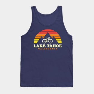 Lake Tahoe California Mountain Biking MTB Trails Retro Tank Top